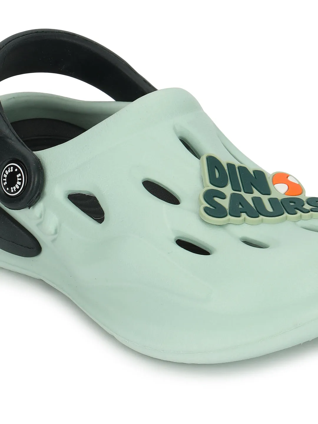 Green Blue Stylish Slip-On Clogs For Kids-Unisex (TC-LCLOG4-GRNBLU)