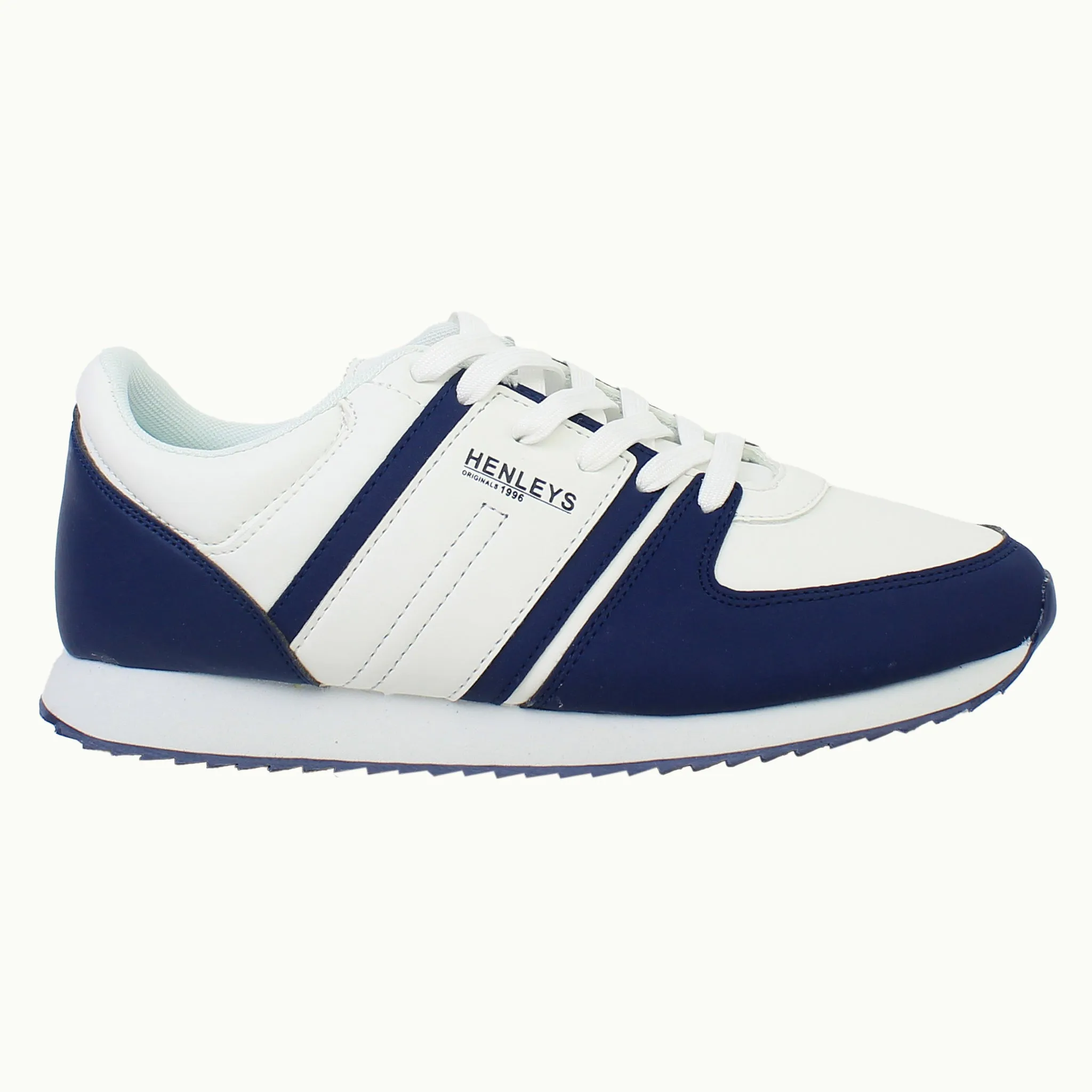 Henleys Renner White/Blue Mens Running Shoes NO BOX