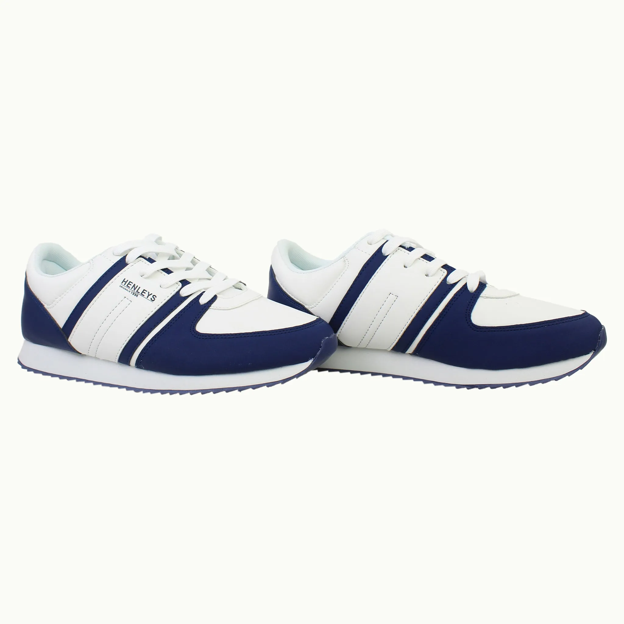 Henleys Renner White/Blue Mens Running Shoes NO BOX