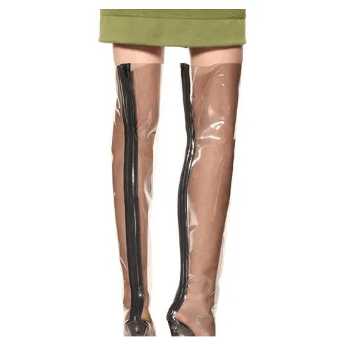 High Heel Transparent Over Knee Boots