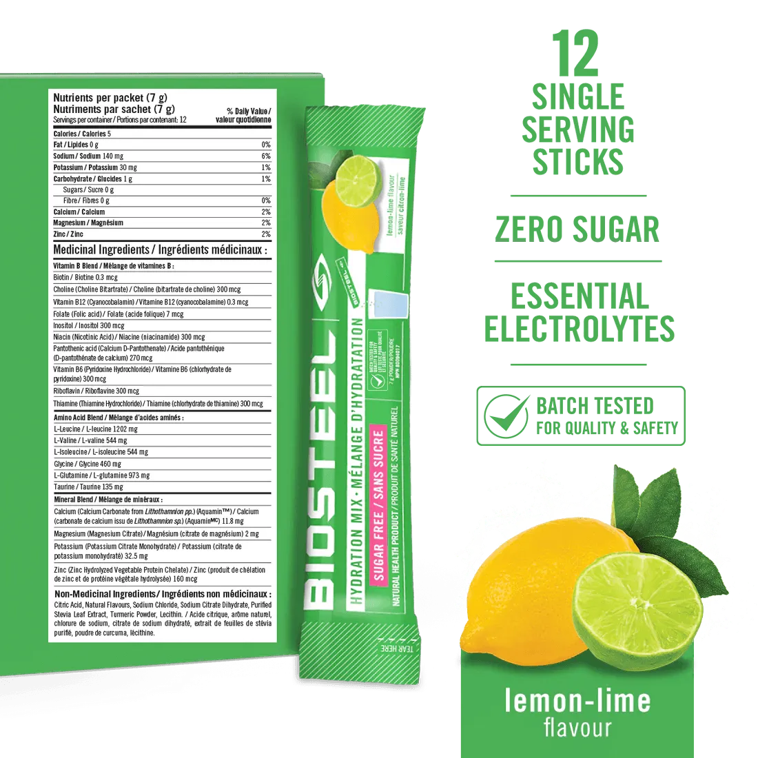 HYDRATION MIX / Lemon Lime - 12 Servings