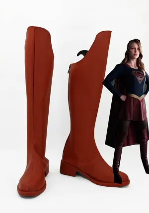 Justice League Supergirl Kara Zor-El Cosplay Shoes Boots Custom Made for Adult Men and Women