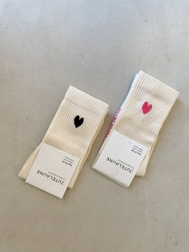 Jutelaune Heart Socks - Black