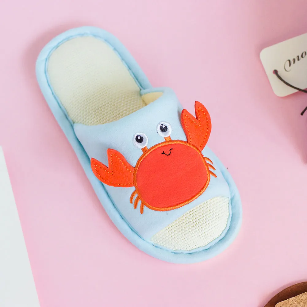 Kids Boys Girls Open Toe Cartoon Animals Indoor House Slippers Memory Foam Slip On Home Shoes