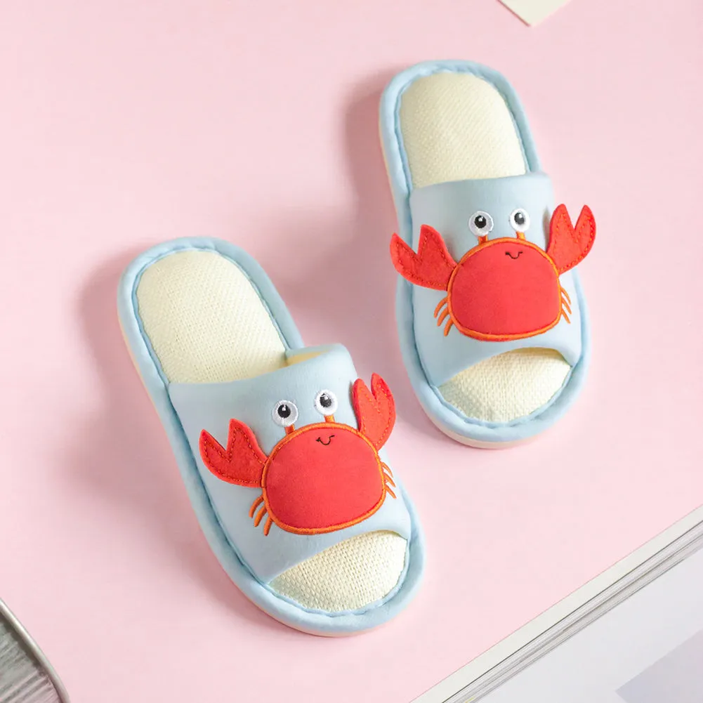 Kids Boys Girls Open Toe Cartoon Animals Indoor House Slippers Memory Foam Slip On Home Shoes