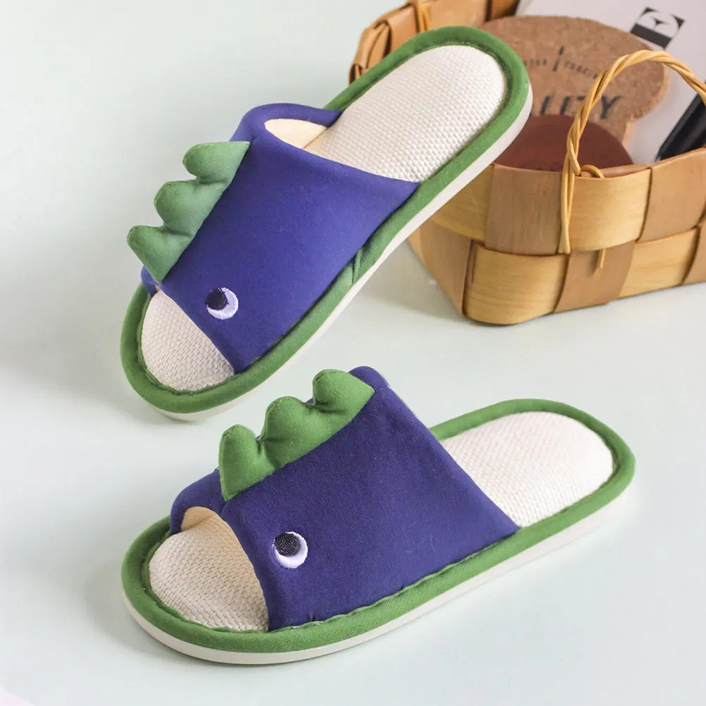 Kids Boys Girls Open Toe Cartoon Animals Indoor House Slippers Memory Foam Slip On Home Shoes