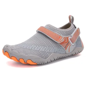 Kids' Water Shoes Barefoot Quick Dry Aqua Sports Boys Girls - Grey Size BigKid US3 = EU34