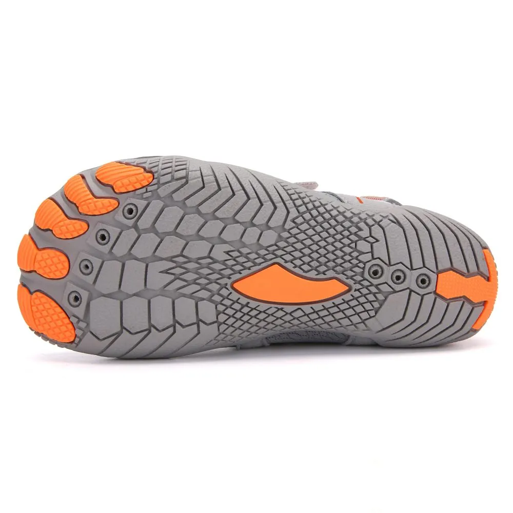 Kids' Water Shoes Barefoot Quick Dry Aqua Sports Boys Girls - Grey Size BigKid US3 = EU34