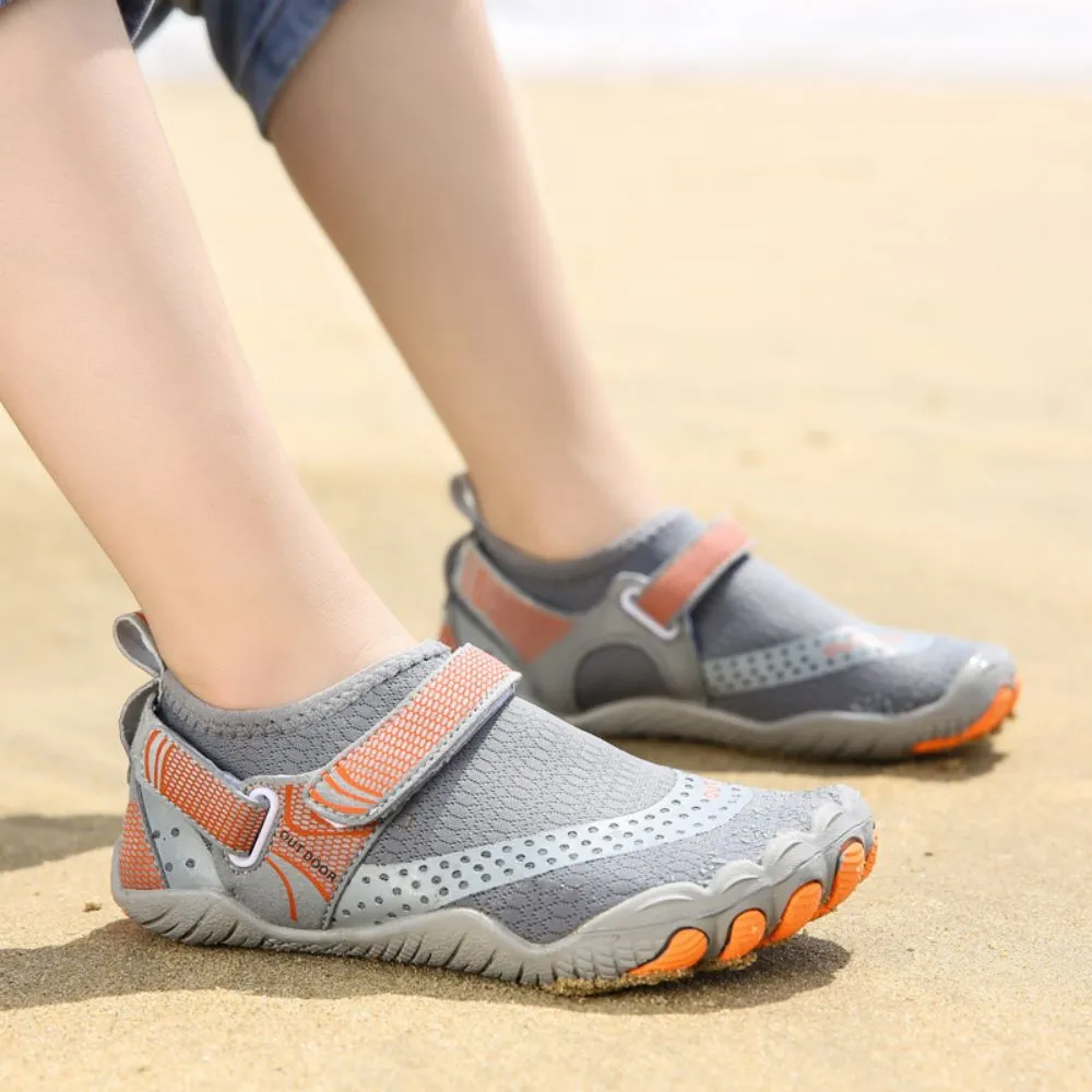 Kids' Water Shoes Barefoot Quick Dry Aqua Sports Boys Girls - Grey Size BigKid US3 = EU34