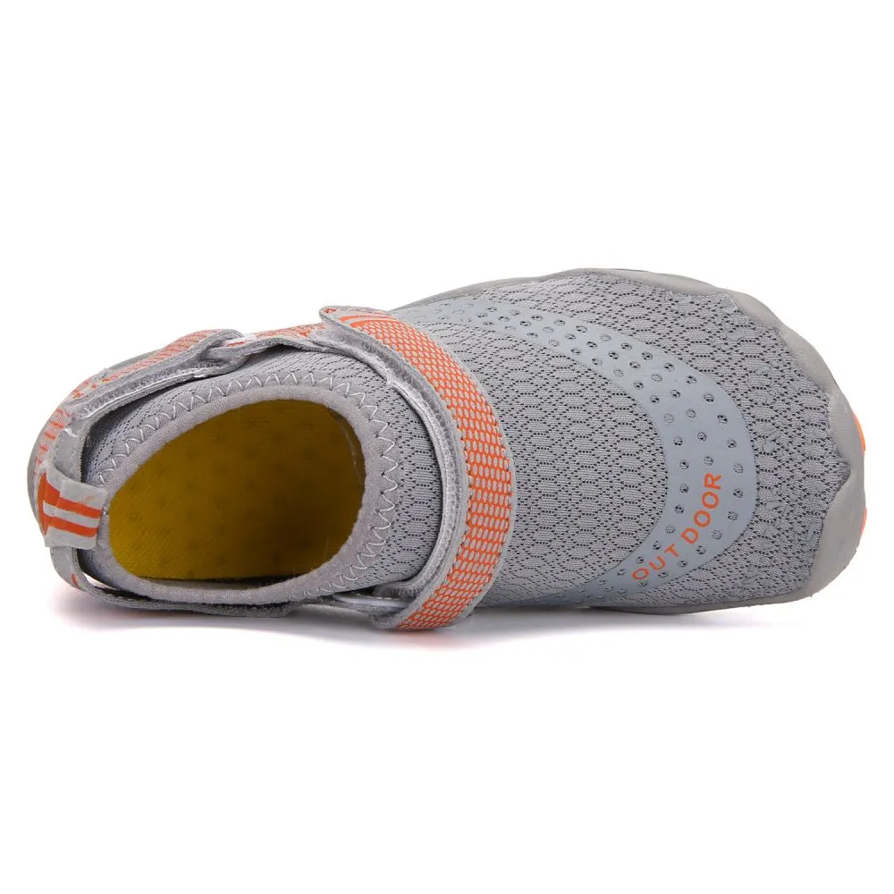 Kids' Water Shoes Barefoot Quick Dry Aqua Sports Boys Girls - Grey Size BigKid US3 = EU34