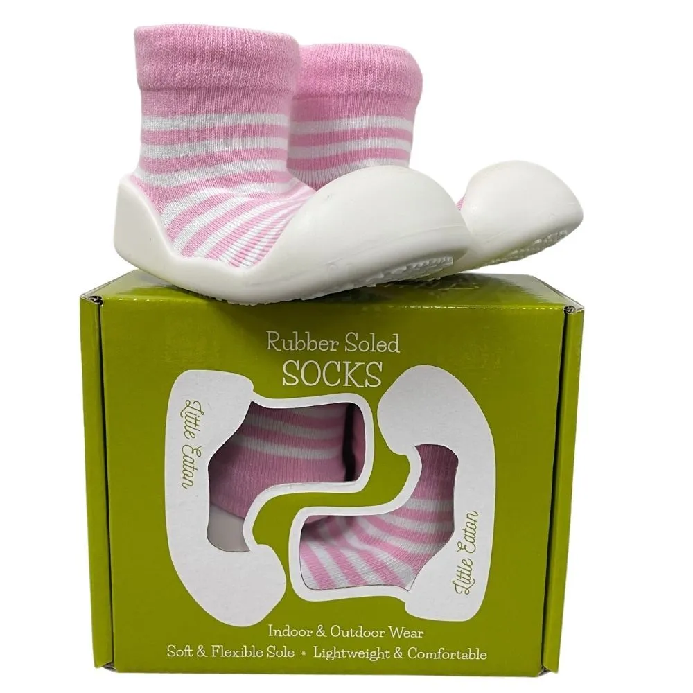 Little Eaton Rubber Soled Shoes - Pink Stripe