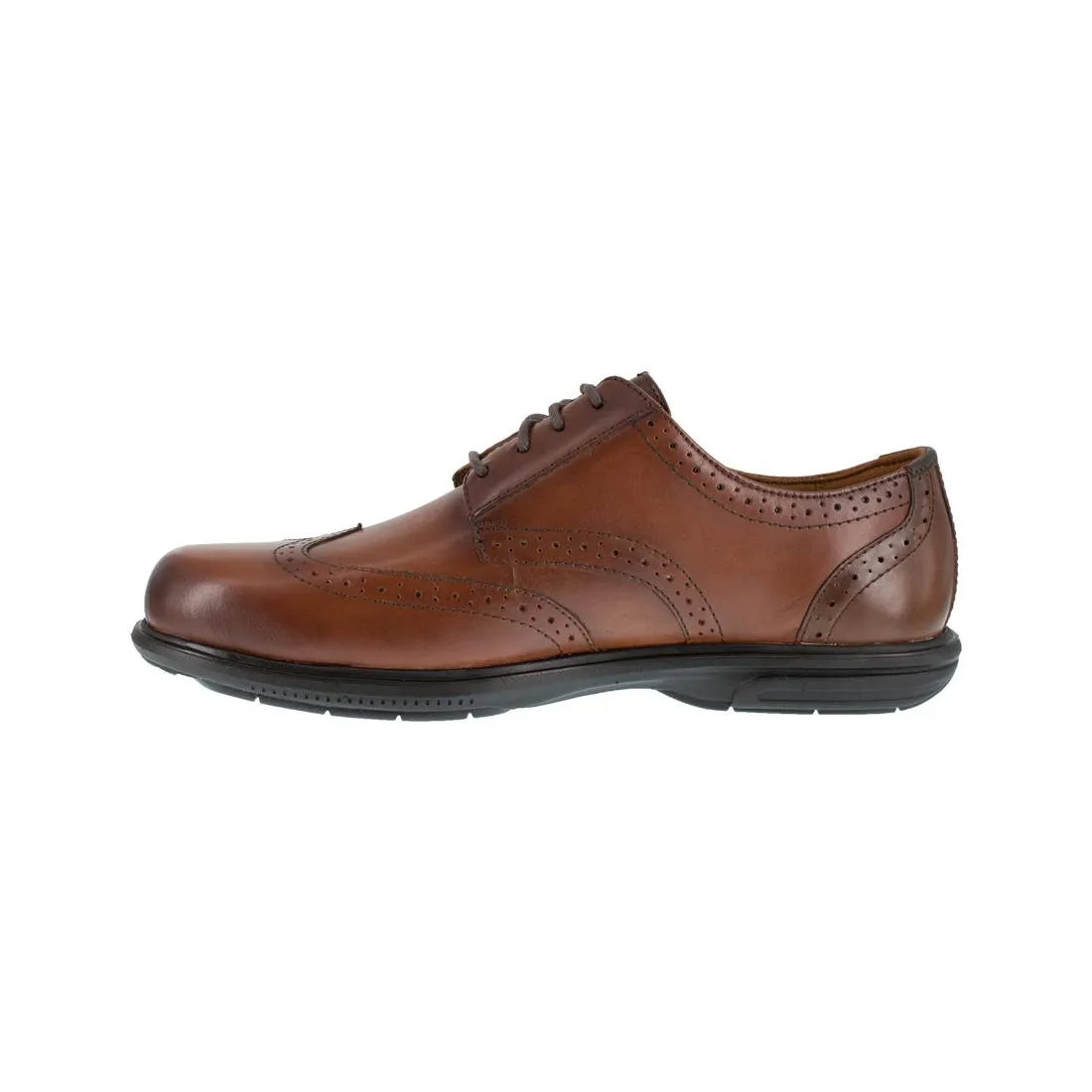 Loedin Steel-Toe Lace up Oxford Work Shoe Brown