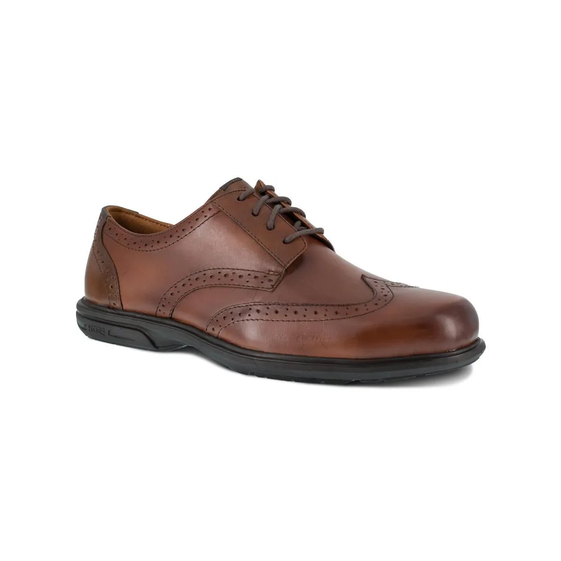 Loedin Steel-Toe Lace up Oxford Work Shoe Brown