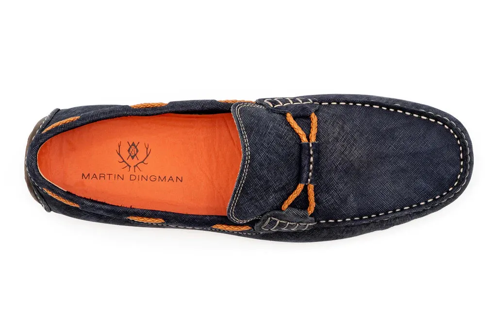 Martin Dingman Bermuda Nubuck Braided Bit Loafers