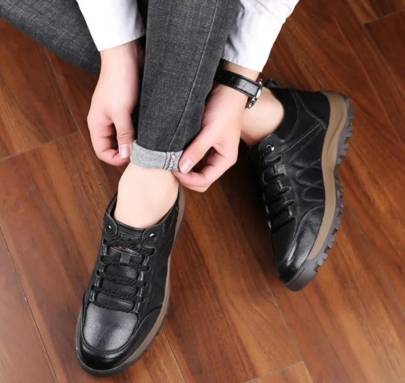 Men's Comfortable Outdoor Leather Lace Up Shoes