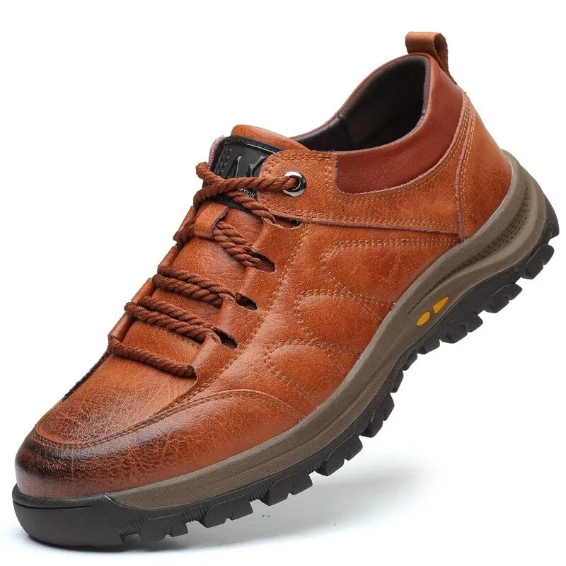 Men's Comfortable Outdoor Leather Lace Up Shoes