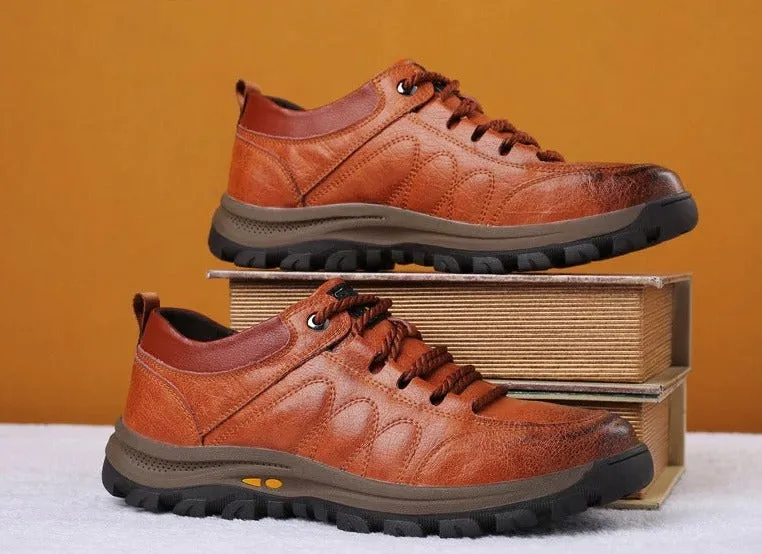 Men's Comfortable Outdoor Leather Lace Up Shoes