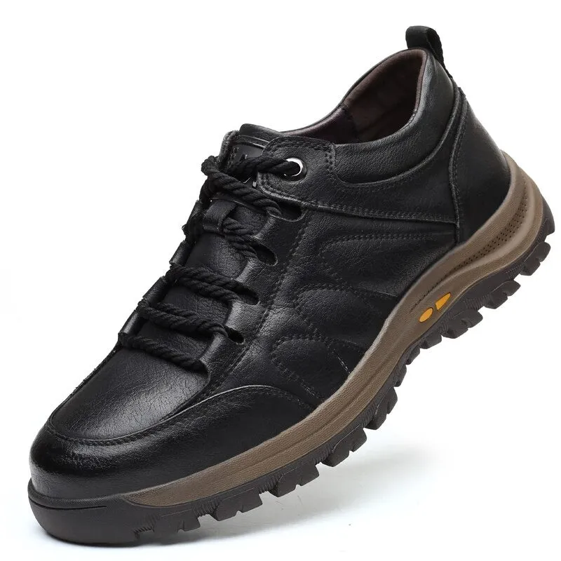 Men's Comfortable Outdoor Leather Lace Up Shoes
