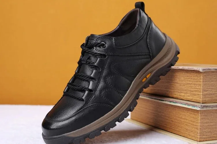 Men's Comfortable Outdoor Leather Lace Up Shoes