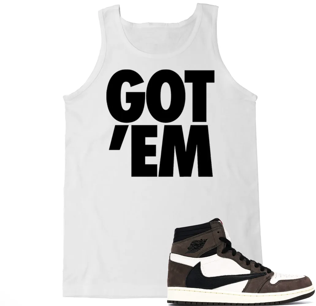 Men's Got Em Cactus Jack Travis Scott Retro 1 Tank Top