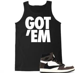 Men's Got Em Cactus Jack Travis Scott Retro 1 Tank Top