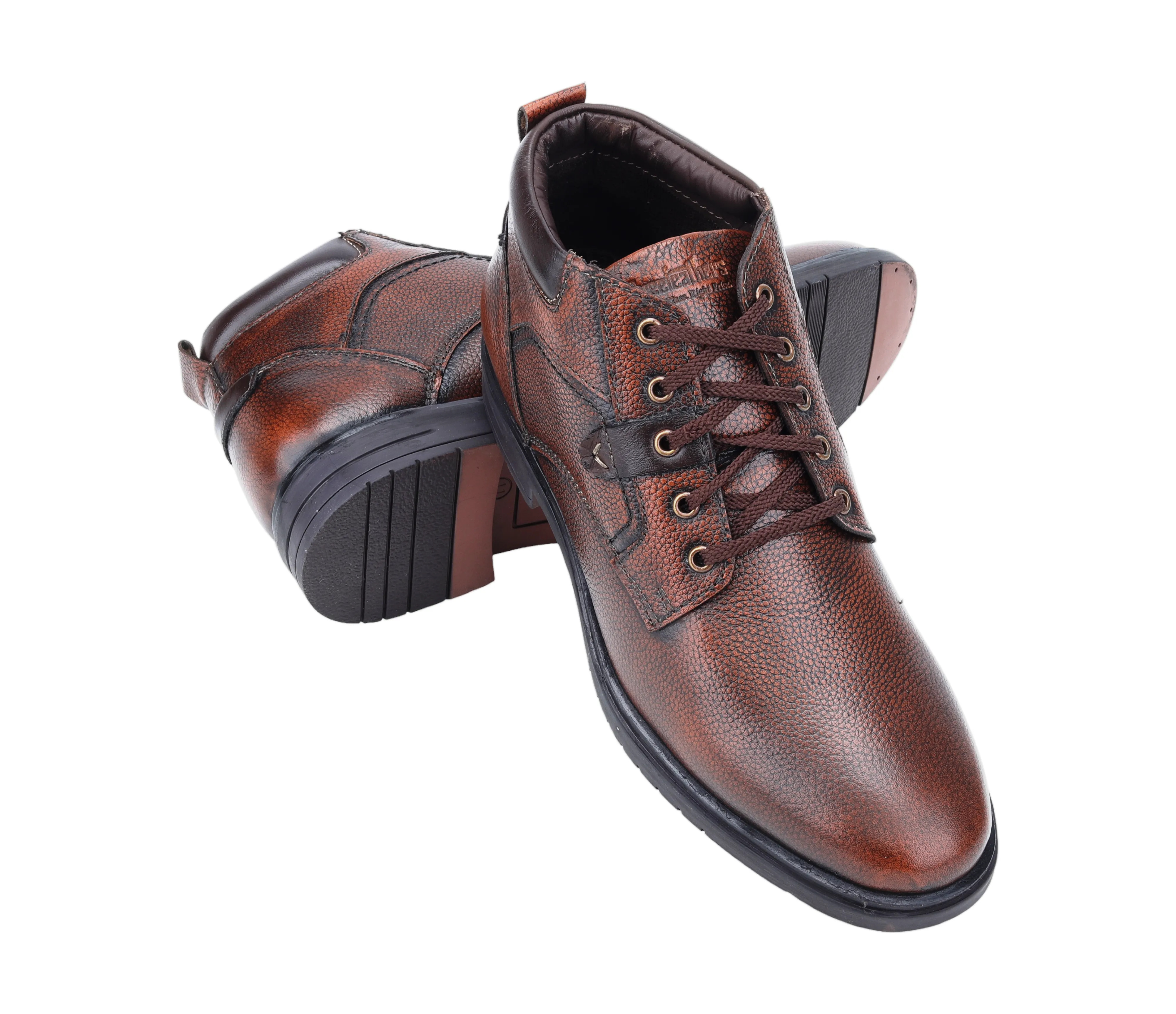 Mens Leather Casual Boot Shoe 38012