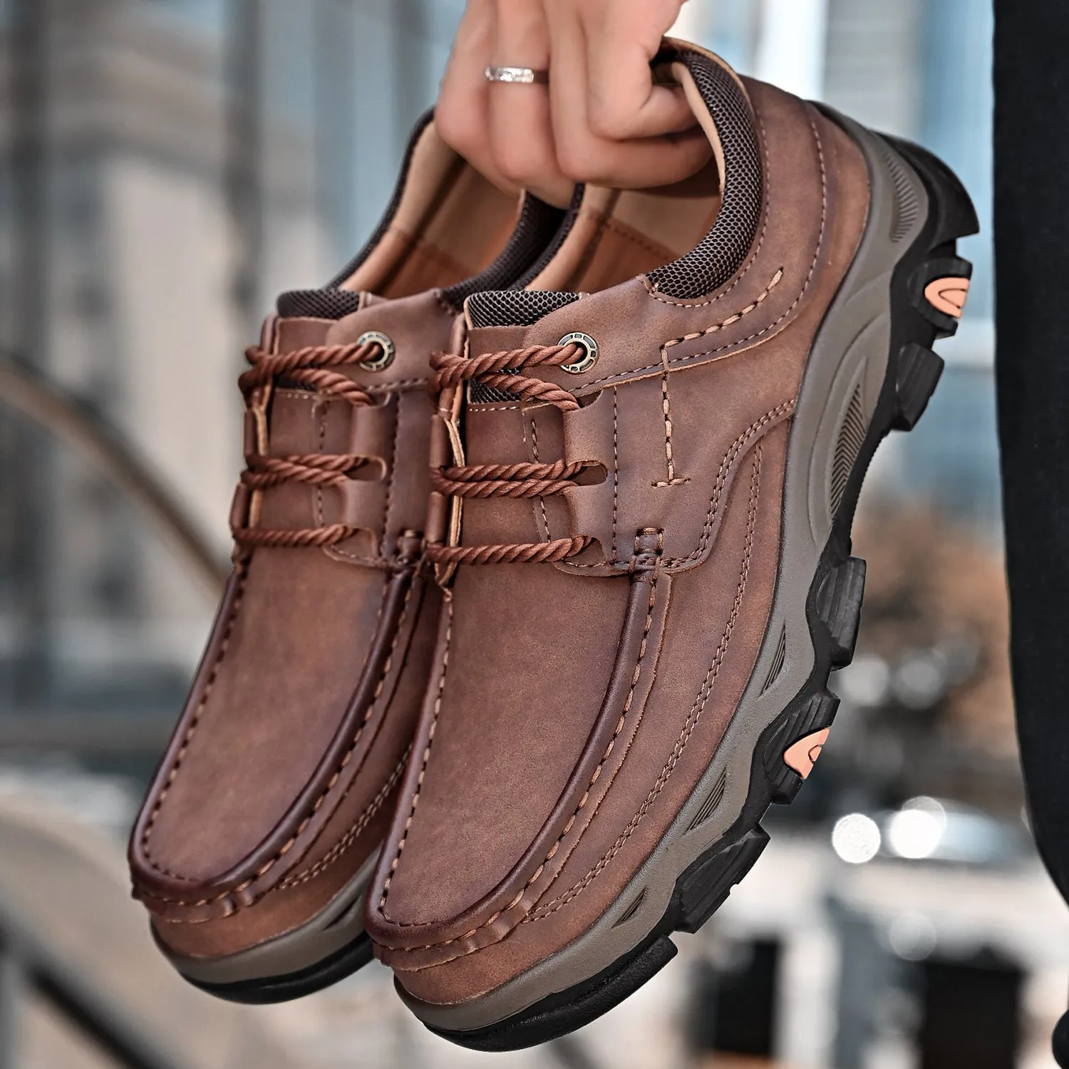 Mitchell Shoes Men's Lace Leather Casual Walking Outdoor Shoes