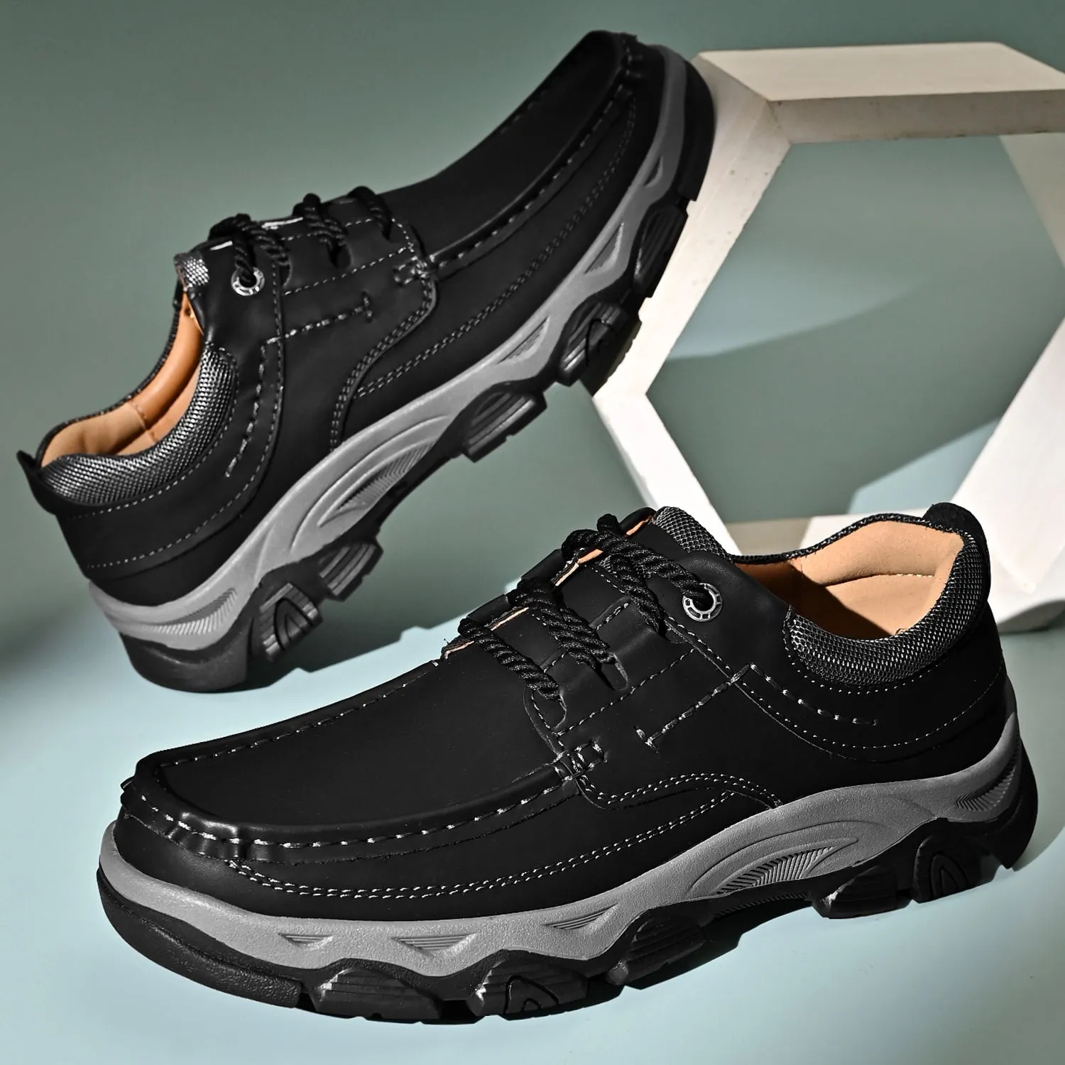 Mitchell Shoes Men's Lace Leather Casual Walking Outdoor Shoes