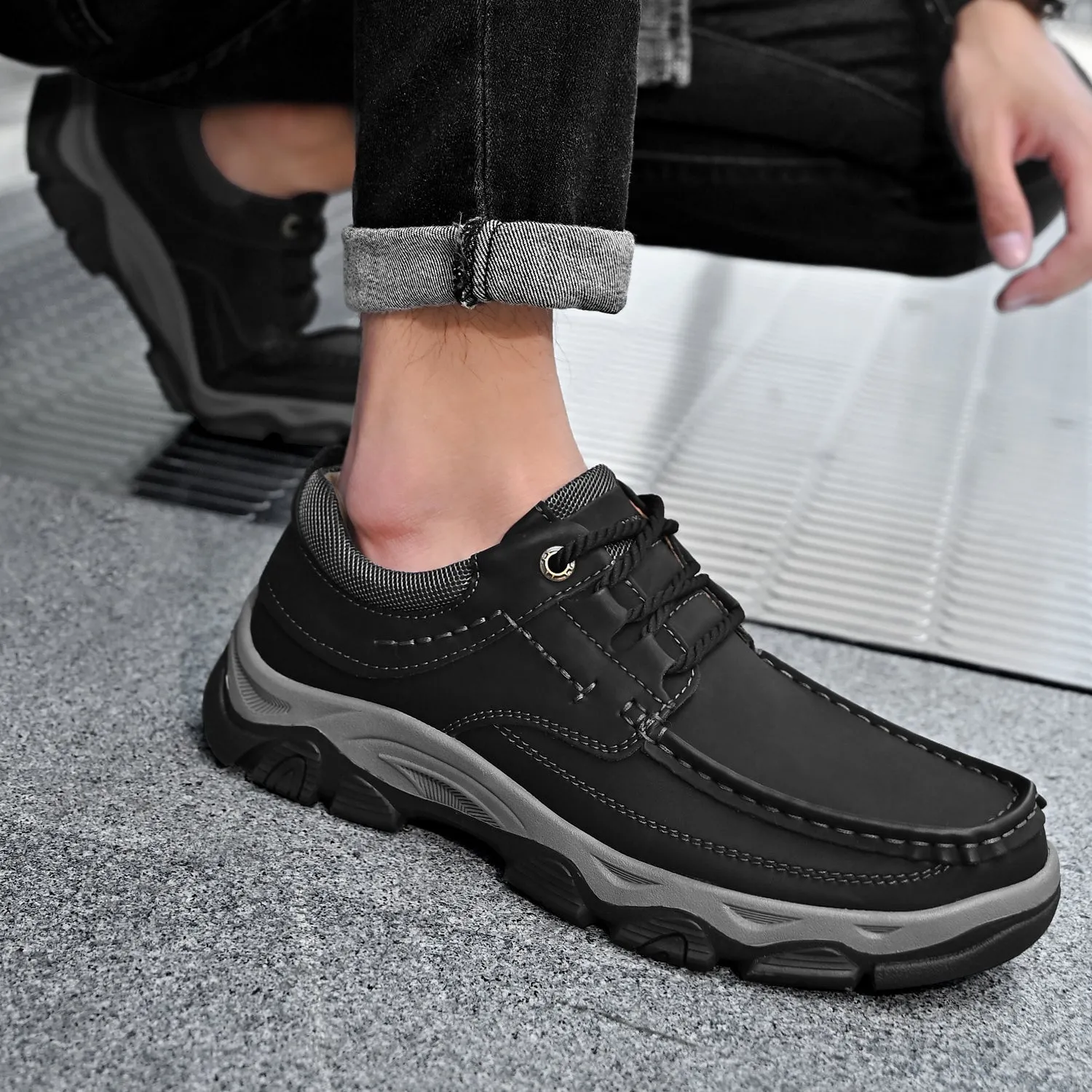 Mitchell Shoes Men's Lace Leather Casual Walking Outdoor Shoes