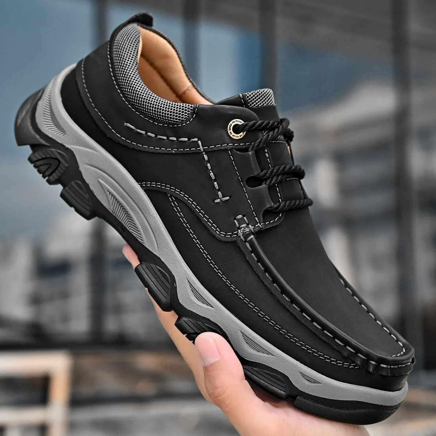 Mitchell Shoes Men's Lace Leather Casual Walking Outdoor Shoes