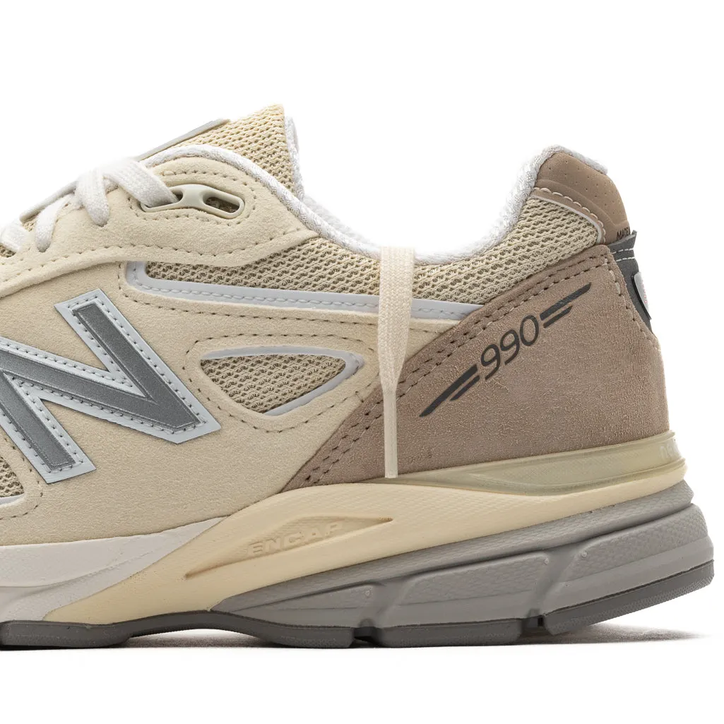 New Balance Made in USA 990v4 - Limestone/White