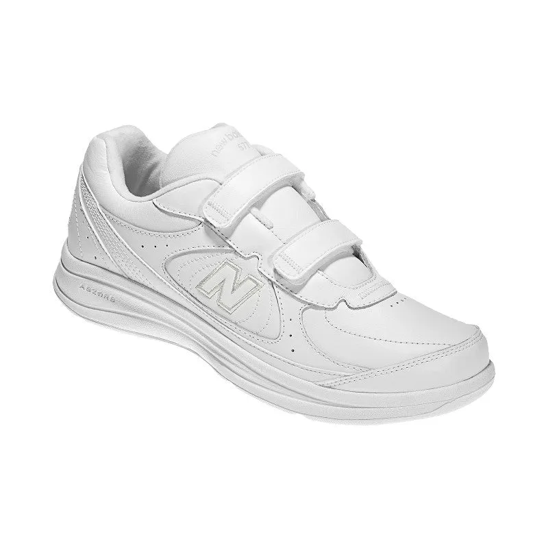 New Balance Men's 577 Hook and Loop White
