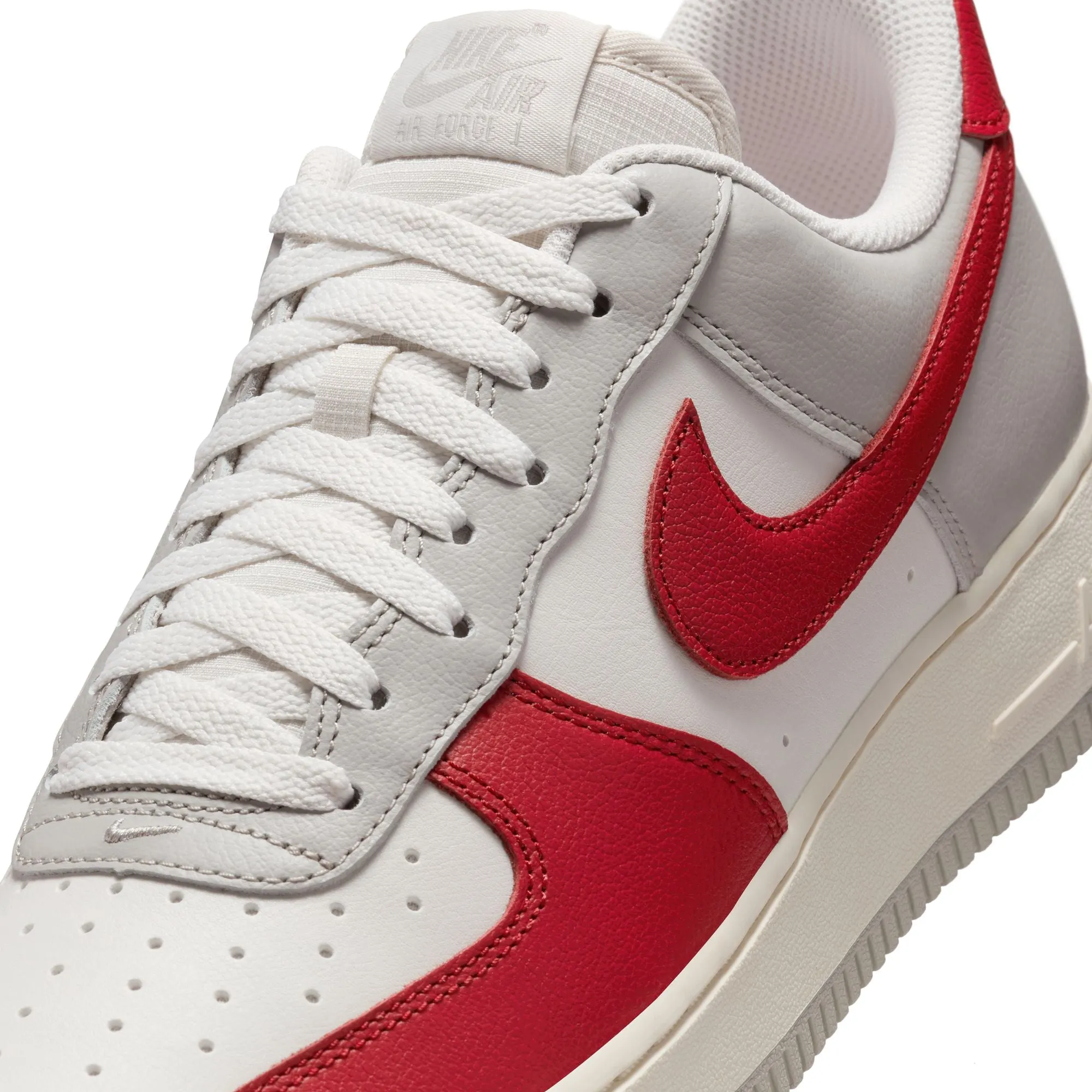 Nike Air Force 1 ‘07 LV8 (LT Iron Ore/Gym Red-Pale Ivory)