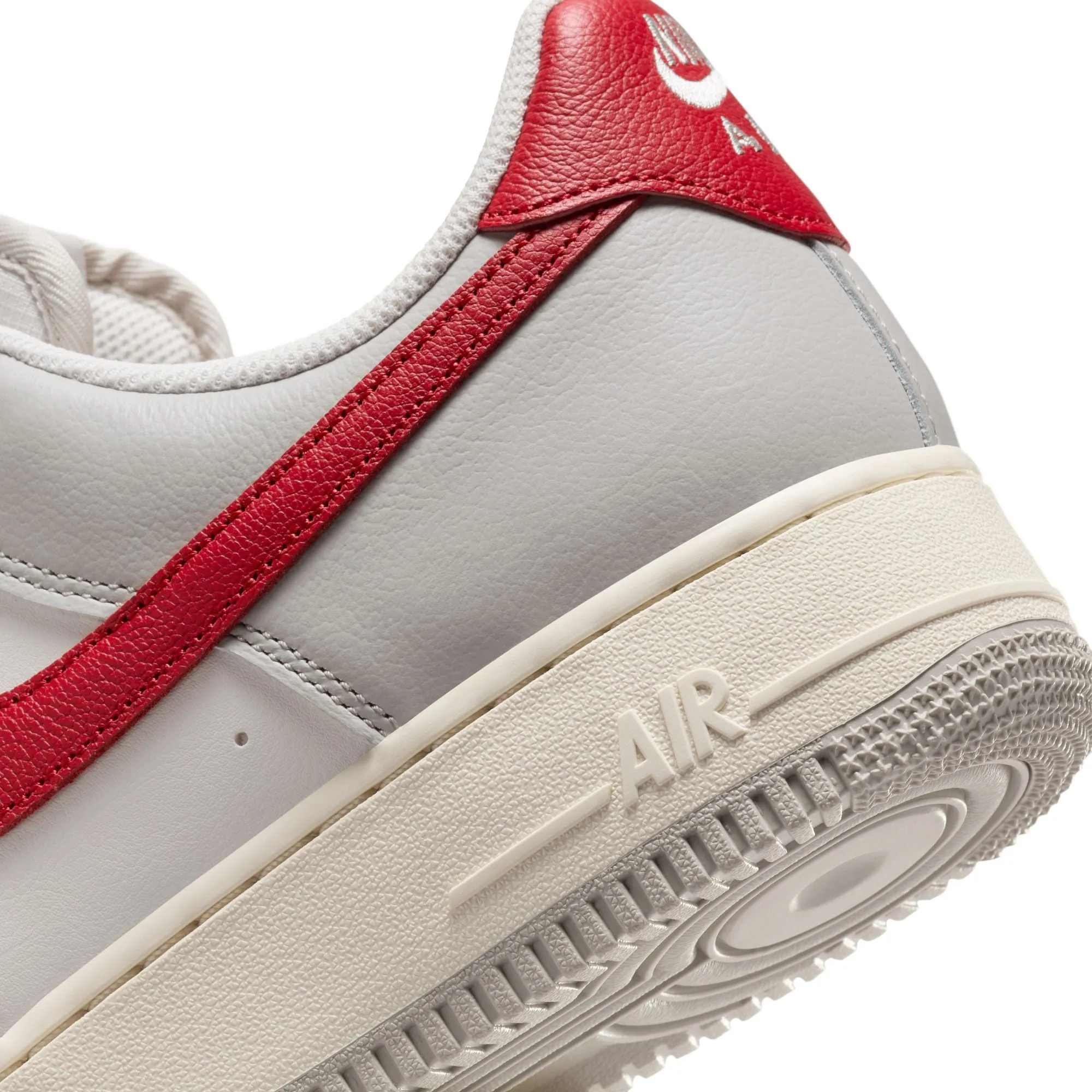 Nike Air Force 1 ‘07 LV8 (LT Iron Ore/Gym Red-Pale Ivory)