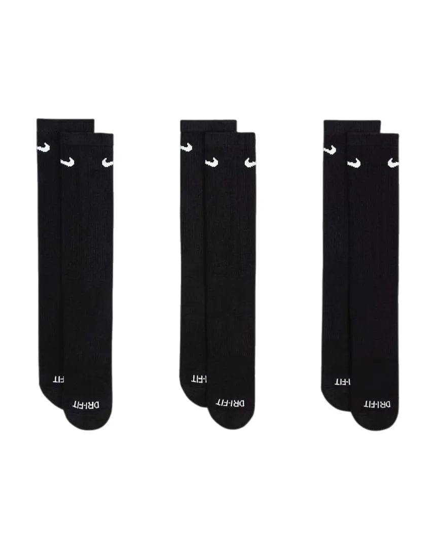 Nike Everyday Plus Cushioned Crew 3 Pack Socks - Black