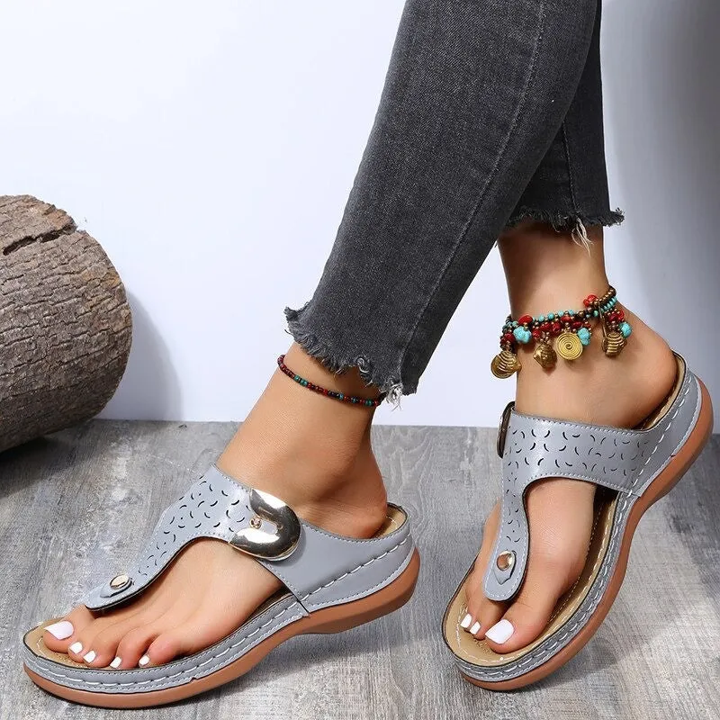 OCW Women Wedges Slippers Summer Casual Mujer Zapatos Flip Flops