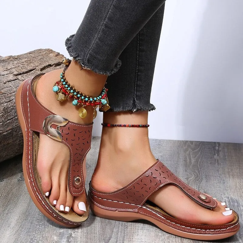 OCW Women Wedges Slippers Summer Casual Mujer Zapatos Flip Flops