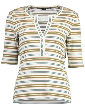 Ophelie Striped Henley Top