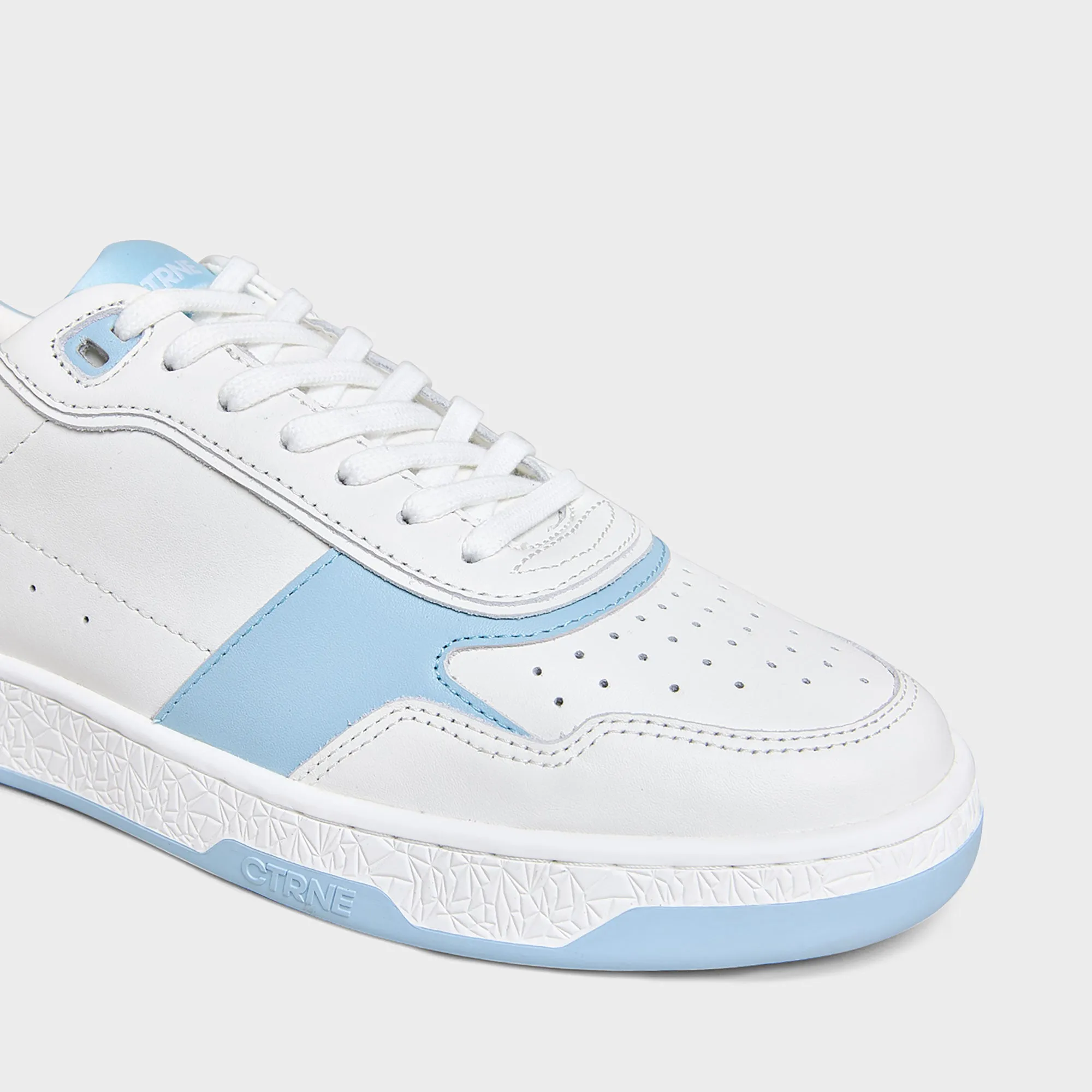 Orgonite Manifest Sneaker in White/Pale Blue/Leather