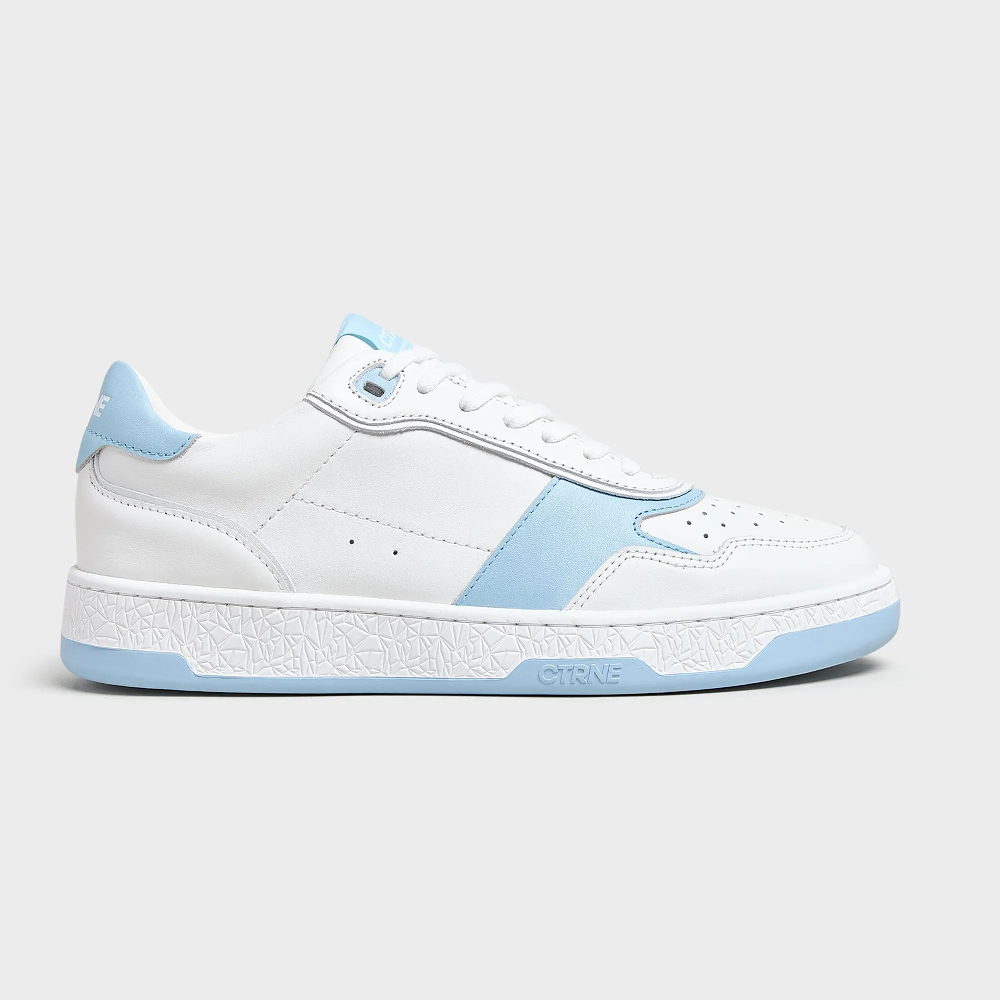 Orgonite Manifest Sneaker in White/Pale Blue/Leather