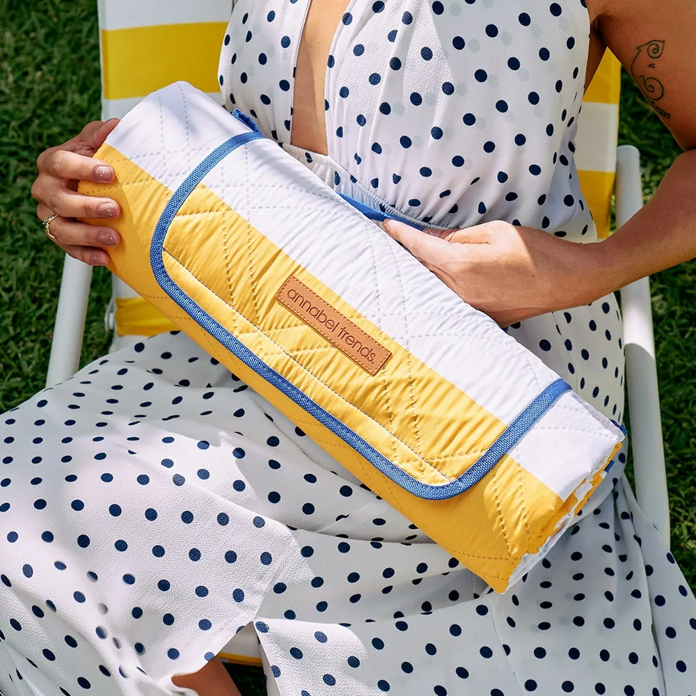 Picnic Mat - Yellow Stripe
