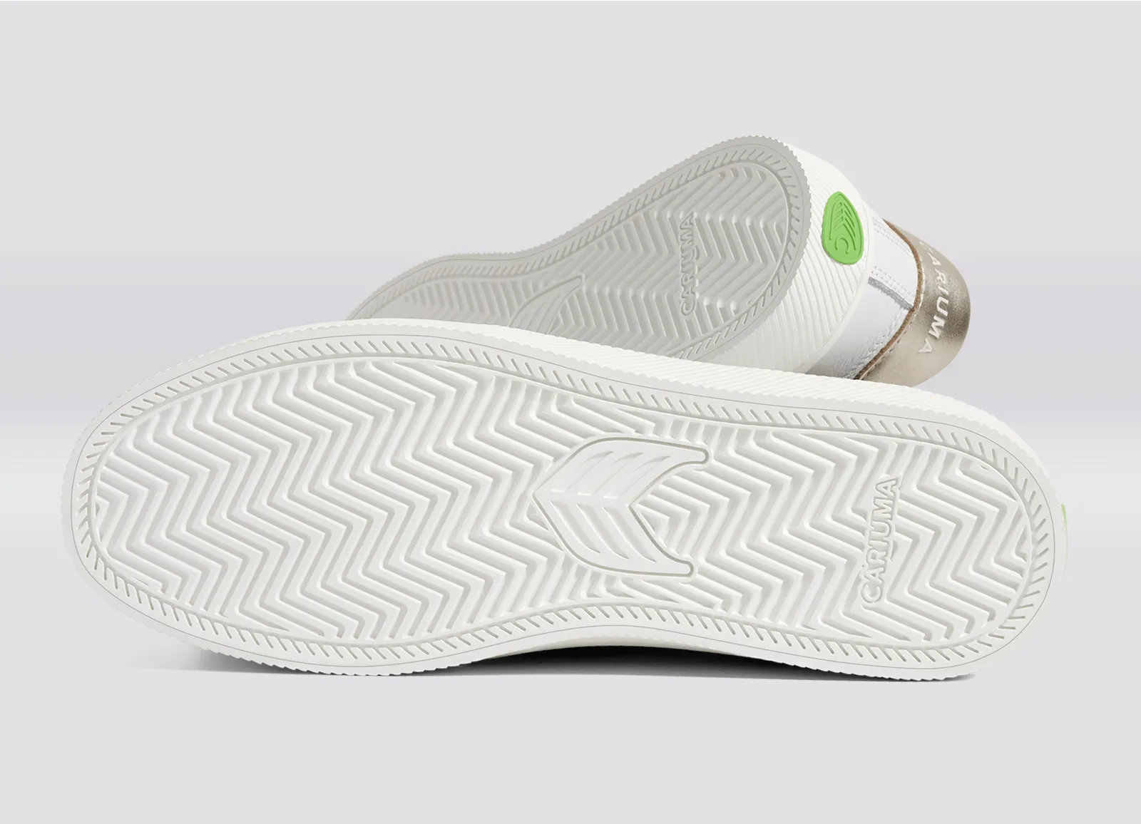 SALVAS White Premium Leather Ice Logo Metallic Gold Sneaker Women