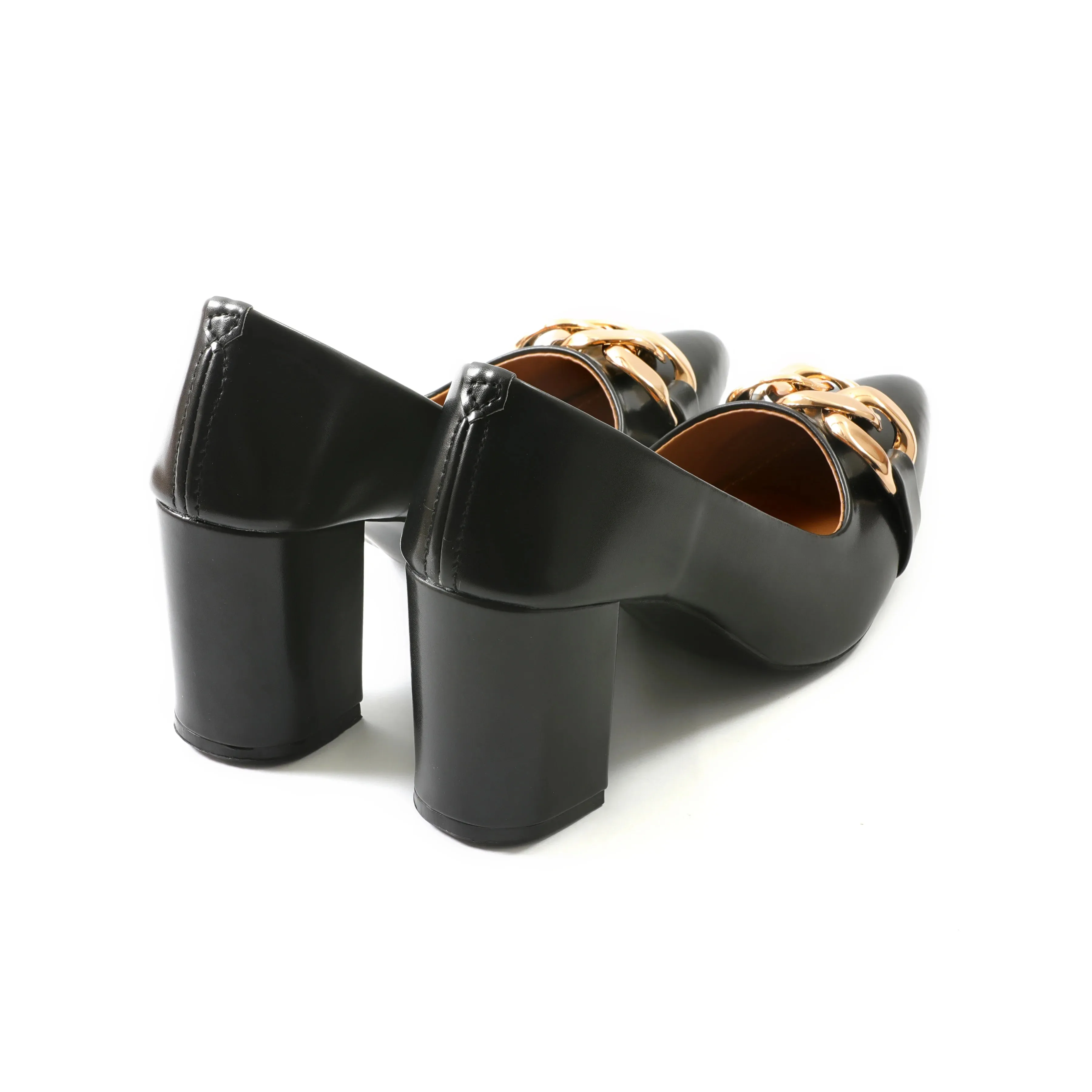 Shackle-II Black women court shoes