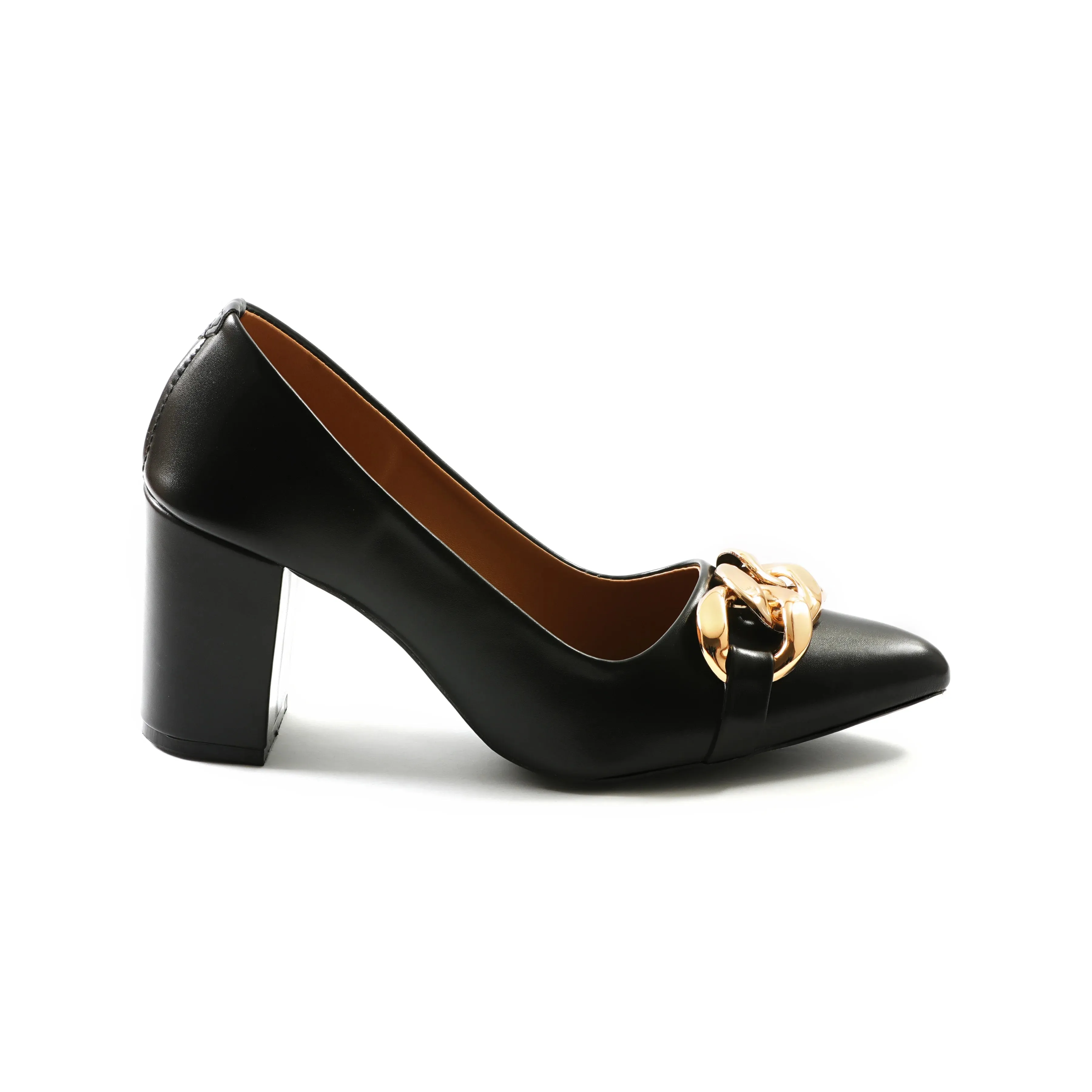 Shackle-II Black women court shoes