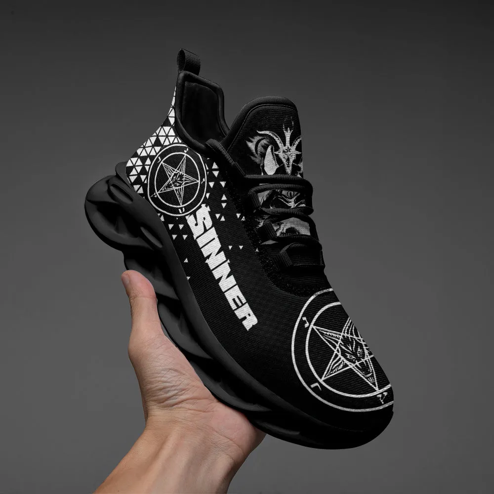 Sinner Black and White max soul shoes