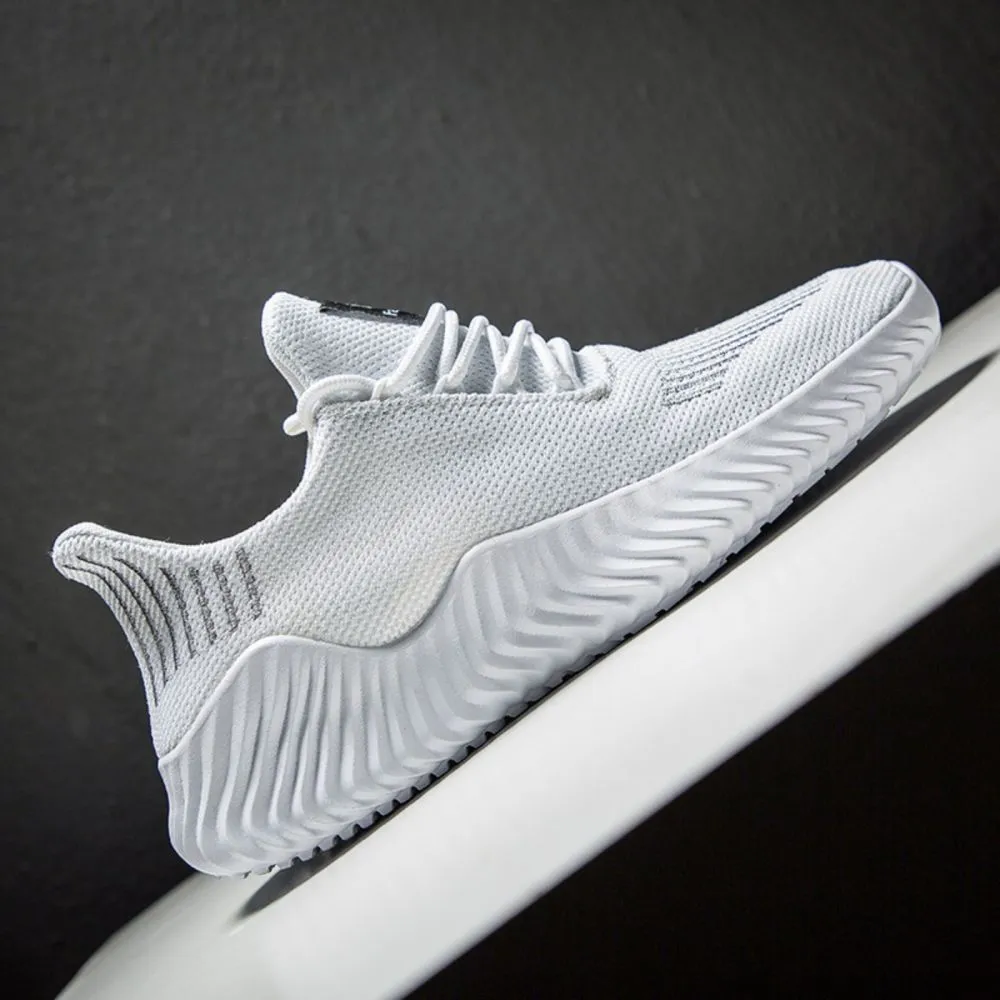 Sneakers Men's Outdoor Road Shoes Breathable Lightweight Non-Slip - White Size US11.5 = US47