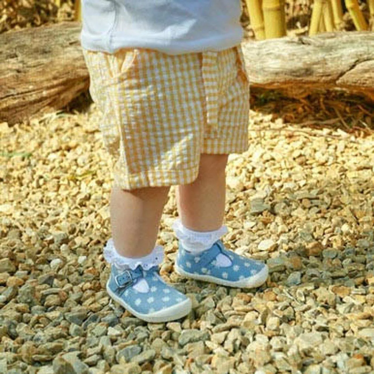 StartRite Bud 0811_2 Girls Blue Daisy Nubuck Buckle Shoes
