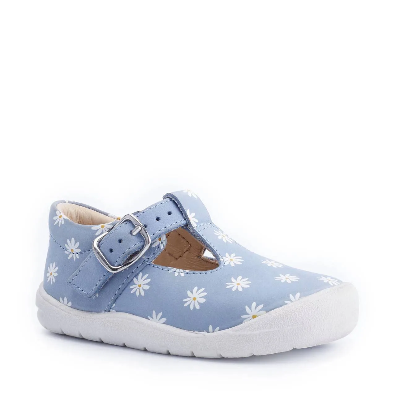 StartRite Bud 0811_2 Girls Blue Daisy Nubuck Buckle Shoes