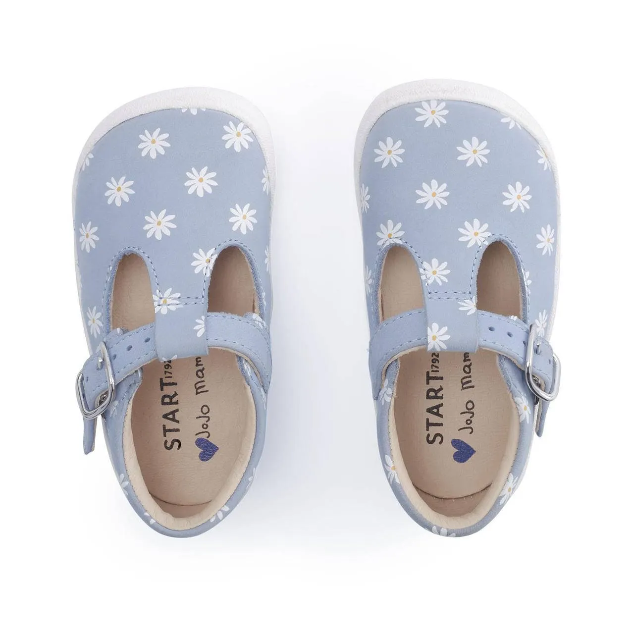 StartRite Bud 0811_2 Girls Blue Daisy Nubuck Buckle Shoes