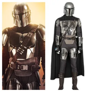 The Mandalorian Star Wars Mandalorian Armor Cosplay Costume Shoes Helmet for Adult Halloween Carnival Party